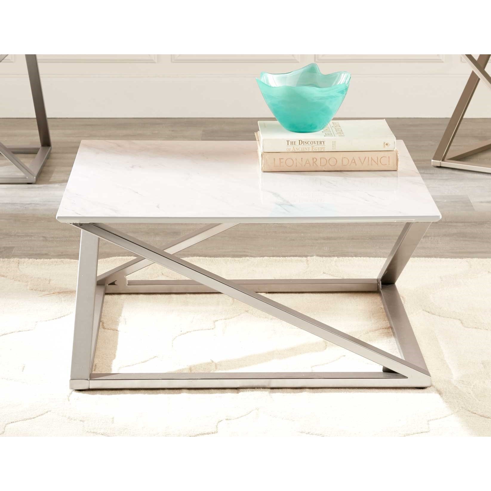 Steve Silver Zurich 200100369 Modern Cocktail Table with Faux Marble